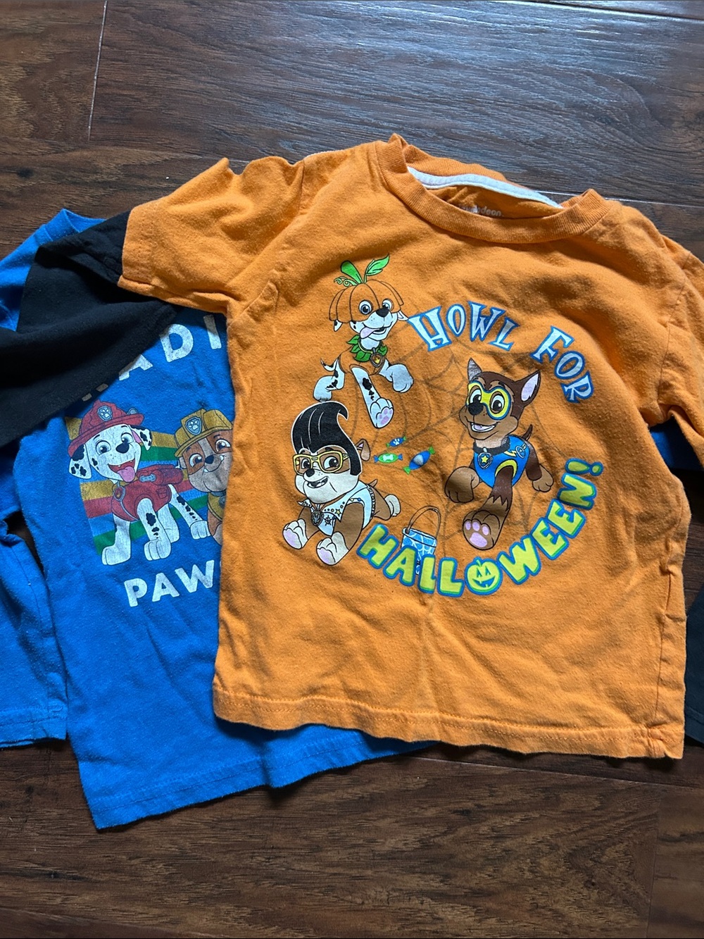 TWO Paw Patrol Kids' Long-Sleeve Shirts - size 3T